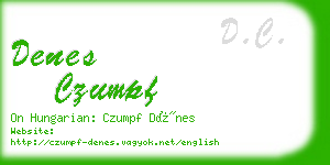 denes czumpf business card